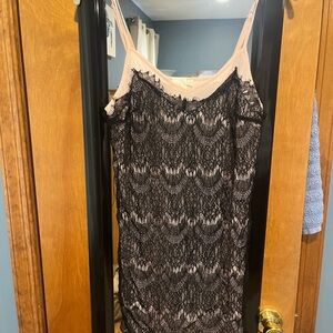 Chic Black Lace Overlay slip